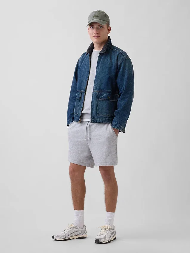 Pantalones cortos de chándal de felpa francesa de gran gramaje para adultos