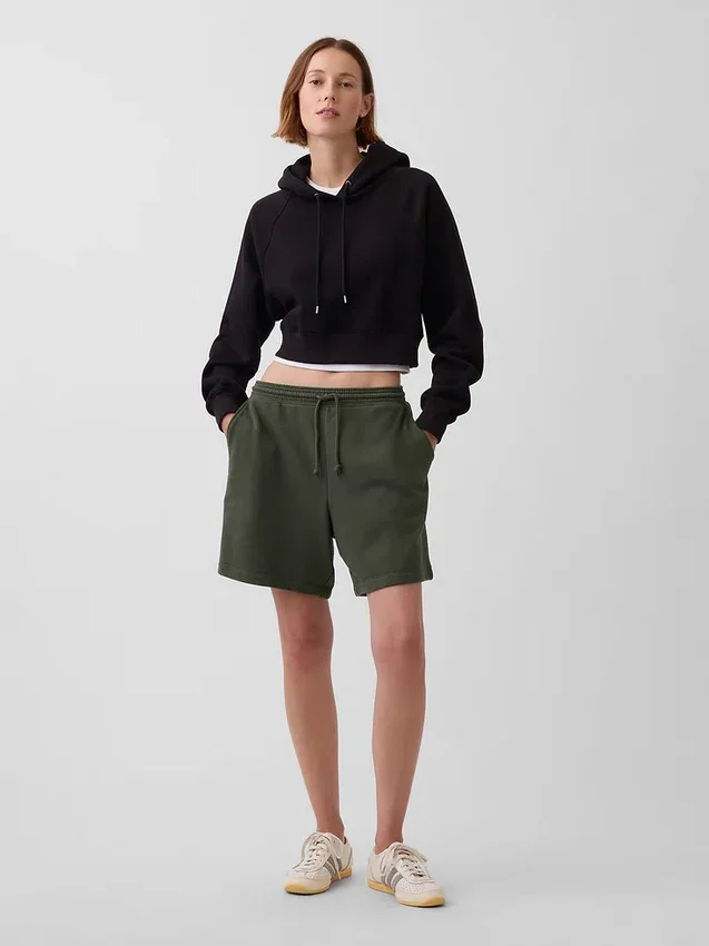 Pantalones cortos de chándal de felpa francesa de gran gramaje para adultos
