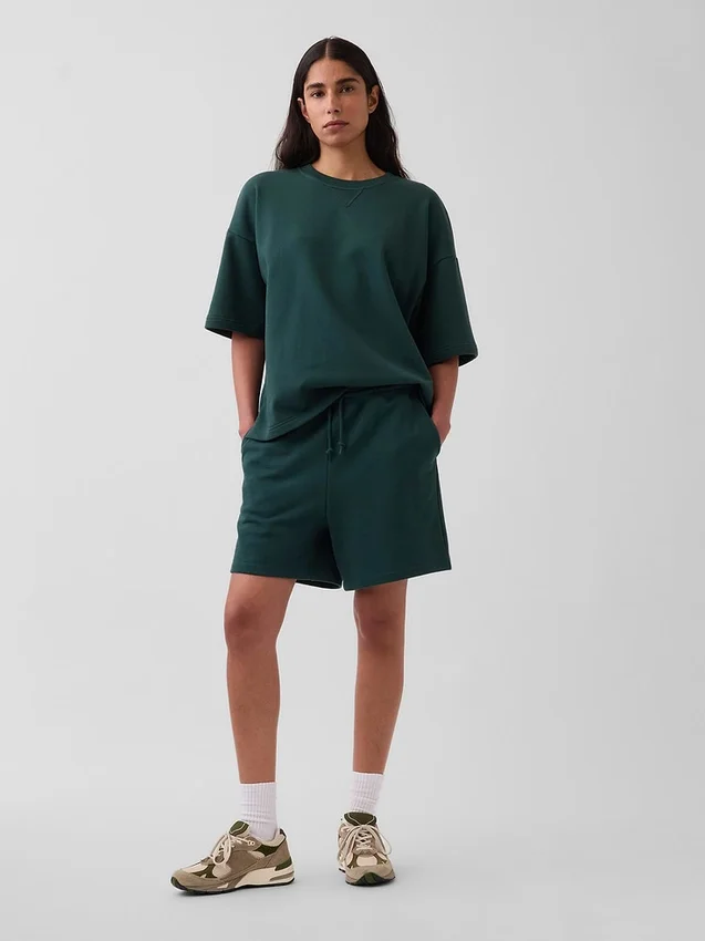 Pantalones cortos de chándal de felpa francesa de gran gramaje para adultos