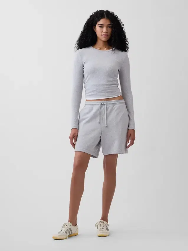 Pantalones cortos de chándal de felpa francesa de gran gramaje para adultos