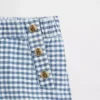 Pantalones cortos de denim a cuadros vichy estilo marinero para bebés y niños pequeños