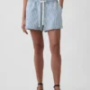 Pantalones cortos de denim a rayas ultrasuaves