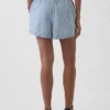 Pantalones cortos de denim a rayas ultrasuaves