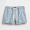 Pantalones cortos de denim a rayas ultrasuaves