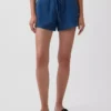 Pantalones cortos de denim de gasa de algodón de 4"