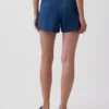 Pantalones cortos de denim de gasa de algodón de 4"