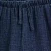 Pantalones cortos de denim de gasa de algodón para niños con volantes