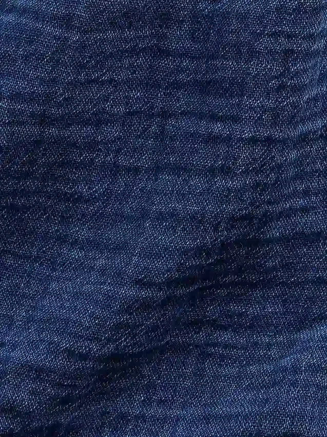 Pantalones cortos de denim de gasa de algodón para niños con volantes