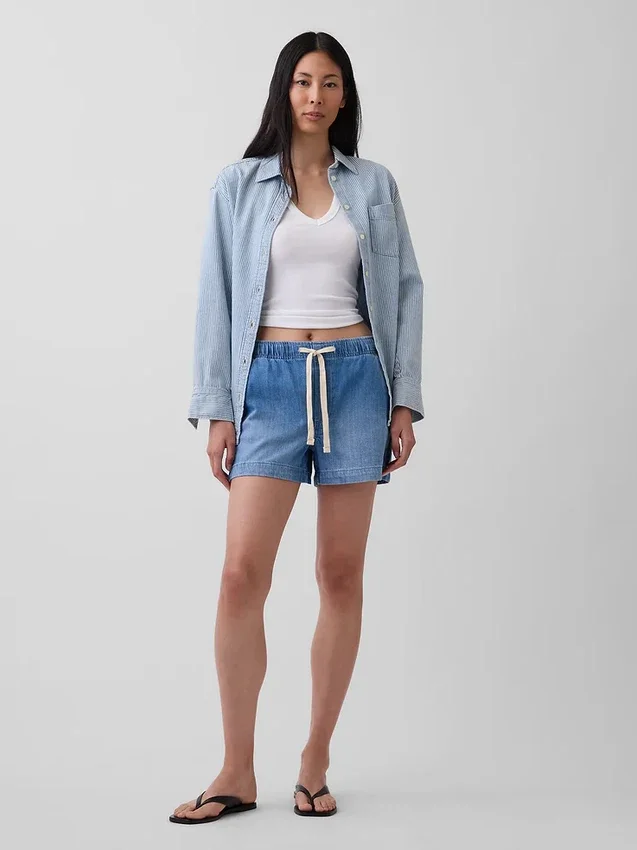 Pantalones cortos de denim «Easy» de 4"