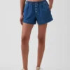 Pantalones cortos de denim ultrasuaves de talle medio