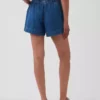 Pantalones cortos de denim ultrasuaves de talle medio
