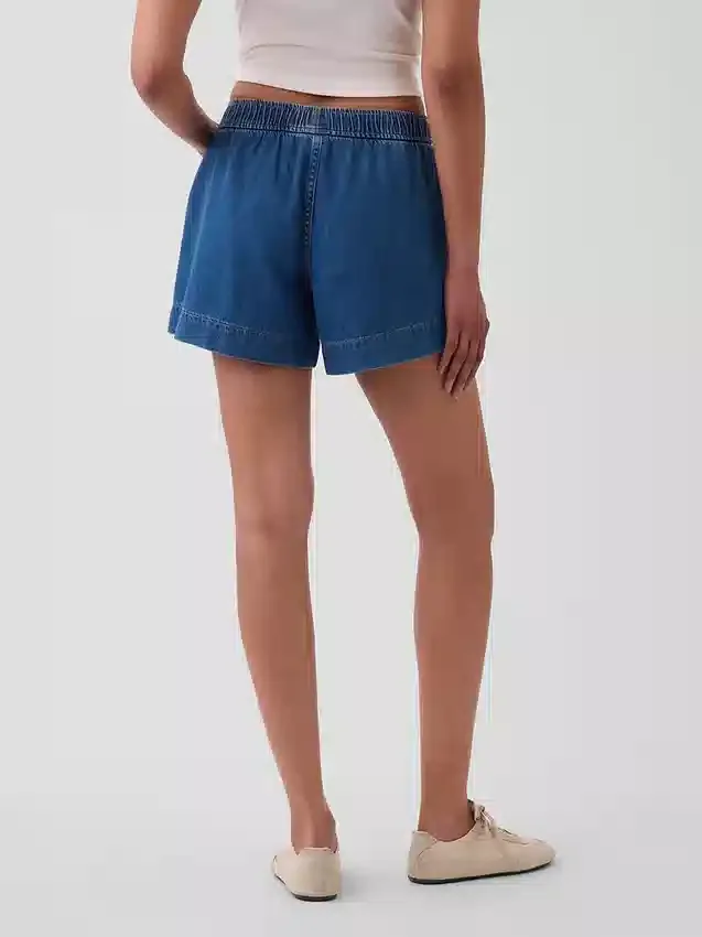 Pantalones cortos de denim ultrasuaves de talle medio