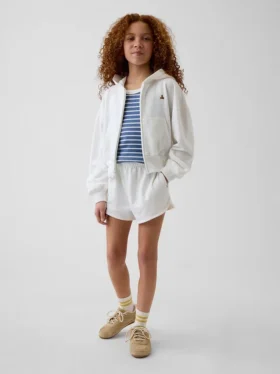 Pantalones cortos de felpa Vintagesoft para niños con diseño de delfines y corte holgado
