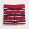 Pantalones cortos de ganchillo a rayas para niño