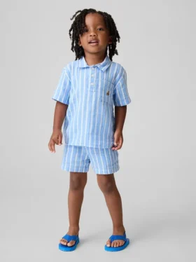 Pantalones cortos de gasa de algodón estampados para bebés y niños pequeños