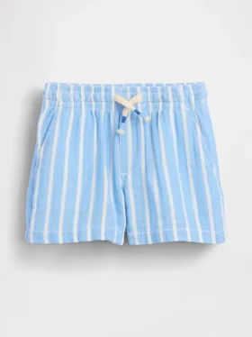 Pantalones cortos de gasa de algodón estampados para bebés y niños pequeños