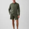 Pantalones cortos de lino y algodón de 7,5"