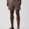 Pantalones cortos de lino y algodón de 7,5"