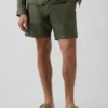 Pantalones cortos de lino y algodón de 7,5"