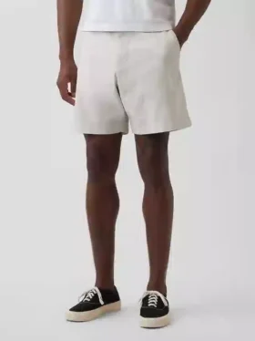 Pantalones cortos de lino y algodón de 7,5″