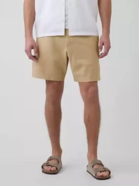 Pantalones cortos de lino y algodón de 7,5″