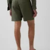 Pantalones cortos de lino y algodón de 7,5"