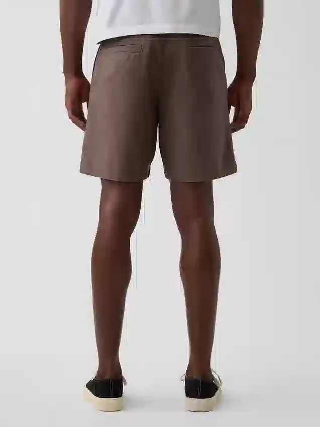 Pantalones cortos de lino y algodón de 7,5"