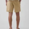 Pantalones cortos de lino y algodón de 7,5"