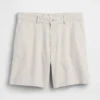 Pantalones cortos de lino y algodón de 7,5"