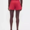 Pantalones cortos de mezcla de lino de talle medio de 4"