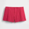 Pantalones cortos de mezcla de lino de talle medio de 4"