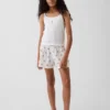 Pantalones cortos de pijama de canalé reciclado para niños