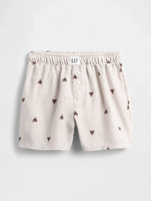 Pantalones cortos de pijama de franela reciclada para niños