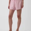Pantalones cortos de pijama de gasa arrugada