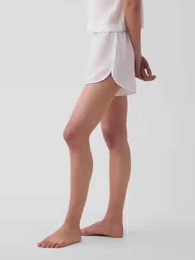 Pantalones cortos de pijama de gasa arrugada