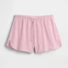 Pantalones cortos de pijama de gasa arrugada