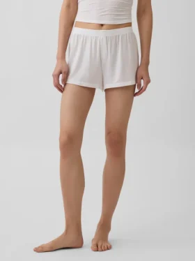Pantalones cortos de pijama de modal acanalado, de tacto muy suave