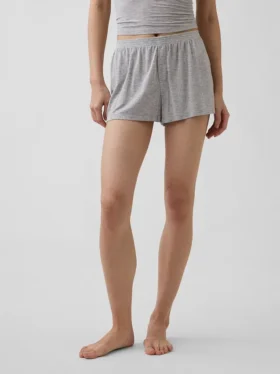 Pantalones cortos de pijama de modal acanalado, de tacto muy suave
