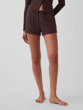 Pantalones cortos de pijama de modal acanalado, de tacto muy suave
