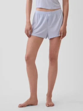 Pantalones cortos de pijama de modal acanalado, de tacto muy suave