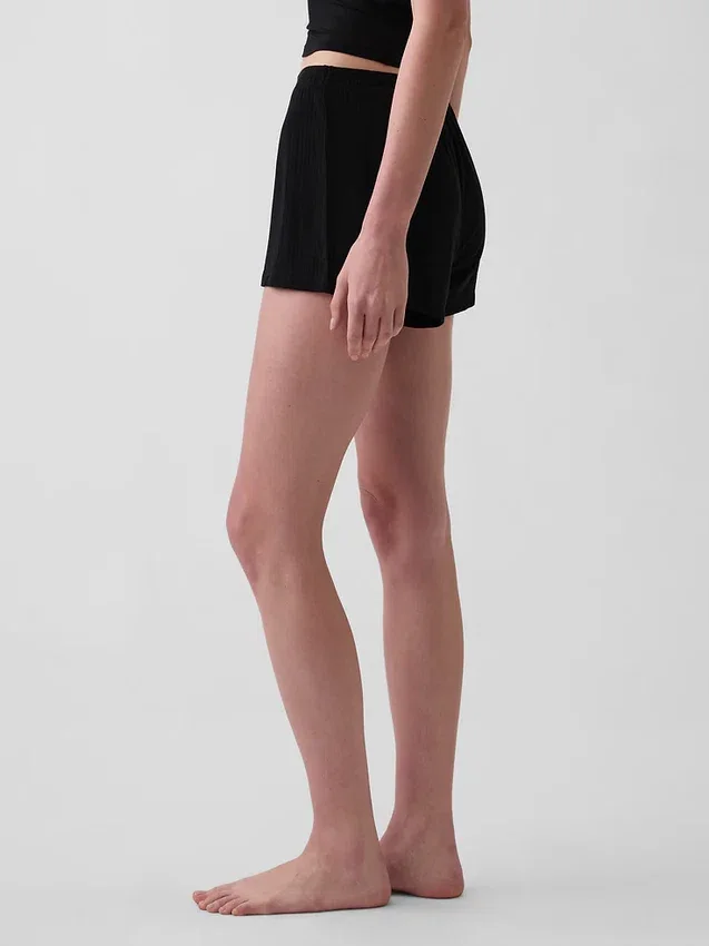 Pantalones cortos de pijama de modal acanalado, de tacto muy suave