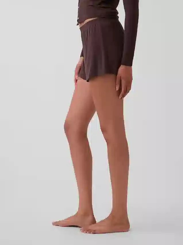 Pantalones cortos de pijama de modal acanalado, de tacto muy suave