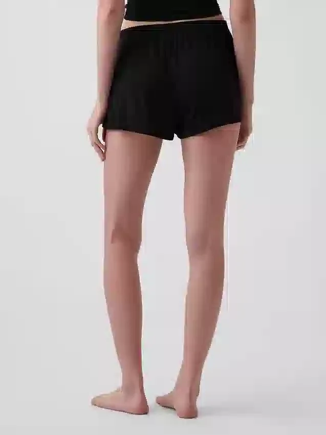Pantalones cortos de pijama de modal acanalado, de tacto muy suave