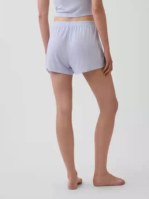 Pantalones cortos de pijama de modal acanalado, de tacto muy suave