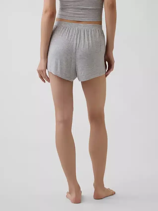 Pantalones cortos de pijama de modal acanalado, de tacto muy suave