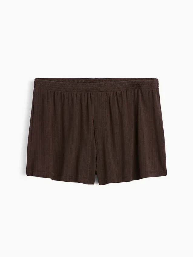 Pantalones cortos de pijama de modal acanalado, de tacto muy suave
