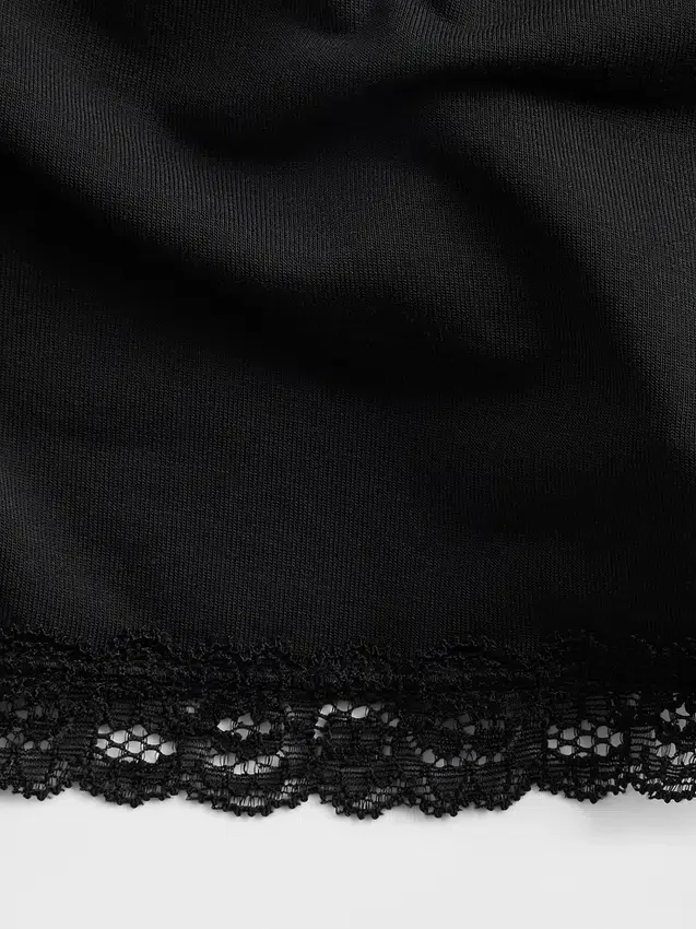 Pantalones cortos de pijama de modal supersuaves con ribete de encaje