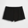 Pantalones cortos de pijama de modal supersuaves con ribete de encaje