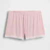 Pantalones cortos de pijama de modal supersuaves con ribete de encaje