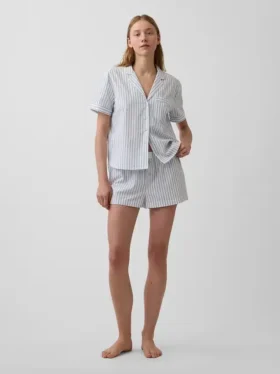 Pantalones cortos de pijama de popelín